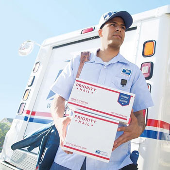 US Postal Service mail carrier