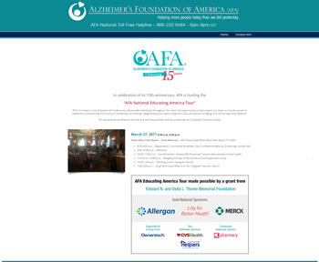Alzheimer’s Foundation of America website registration