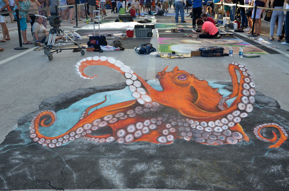 Shelley Downs Brenner & Dave Brenner at Lake Worth Street Painting