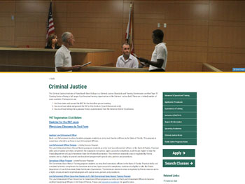 The Criminal Justice Institute website at Palm Beach State College